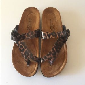 Naot cheetah sandals size 8 EU 39